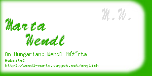 marta wendl business card